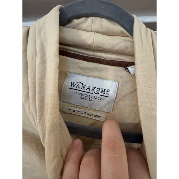 Wanakome Cropped Cream Sweatshirt Hoodie Size Large Womens Canada - Picture 6 of 7